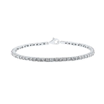 1/10 ct. tw. Diamond Bracelet in Sterling Silver