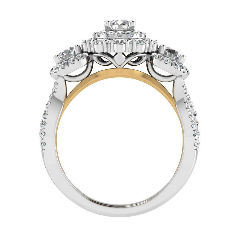 Zac Posen 1 1/4 ct. tw. Diamond Three-Stone Ring in 14K White Gold