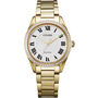 Ladies&rsquo; Arezzo Eco-Drive Watch in Gold-Tone Stainless Steel