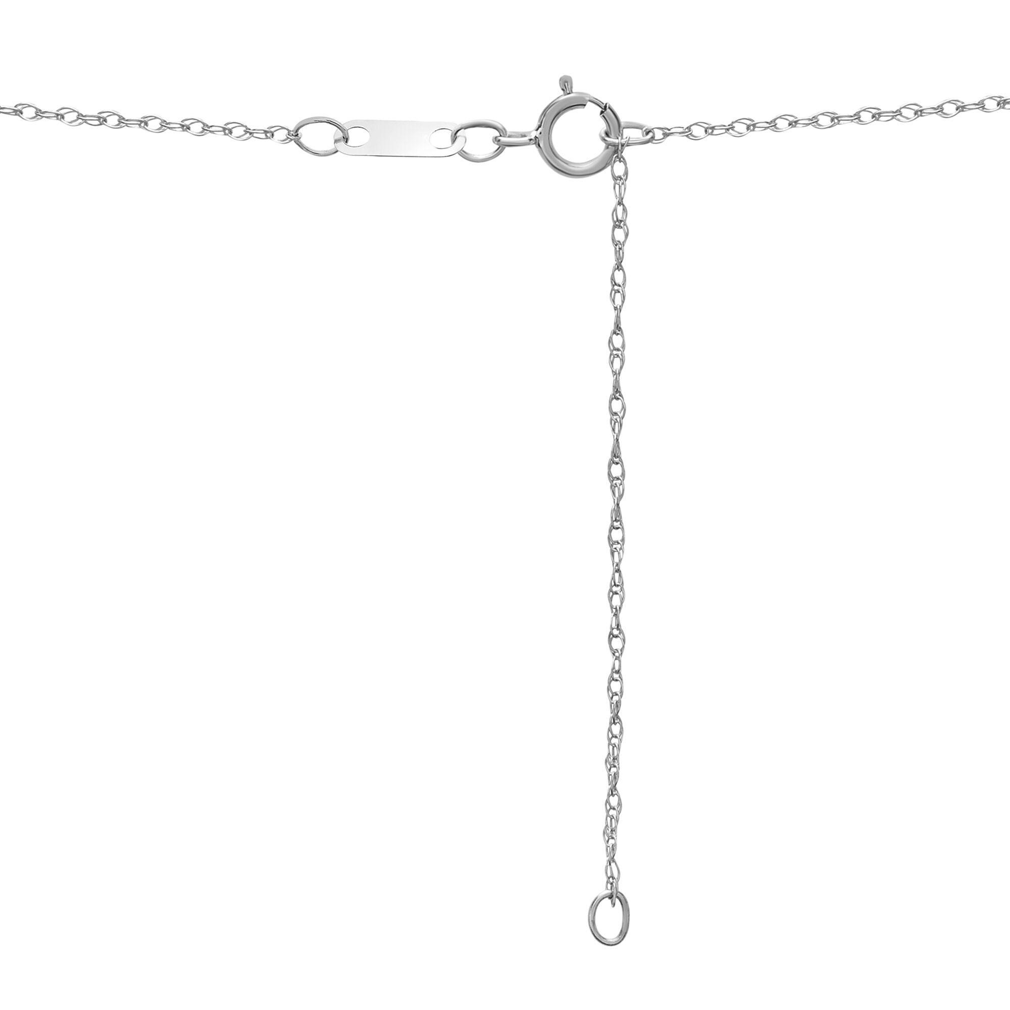 14K White Gold 1.4mm Cable Style Chain Necklace
