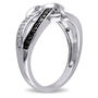 1/8 ct. tw. Black &amp; White Diamond Heart Ring in Sterling Silver
