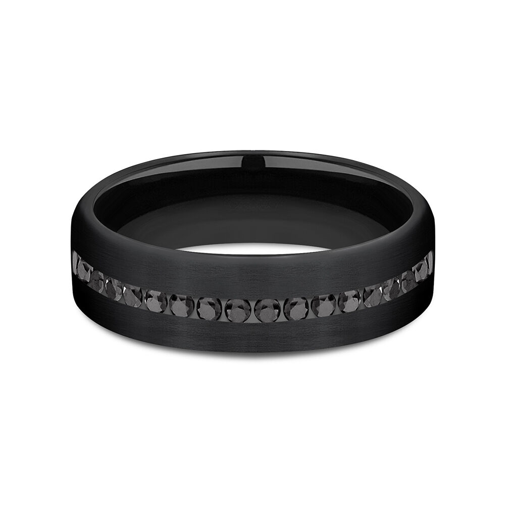Buy Black Diamond Ring, Mens Engagement Ring, Men's Black Wedding Band, Black  Diamond Engagement Ring for Men, Black Zirconium Ring, Black Ring Online in  India - Etsy