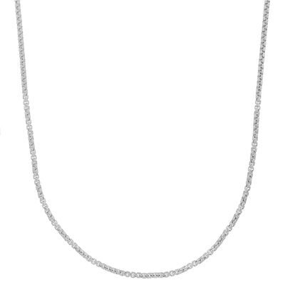 Solid Box Chain in 14K Gold, 2.5MM, 20