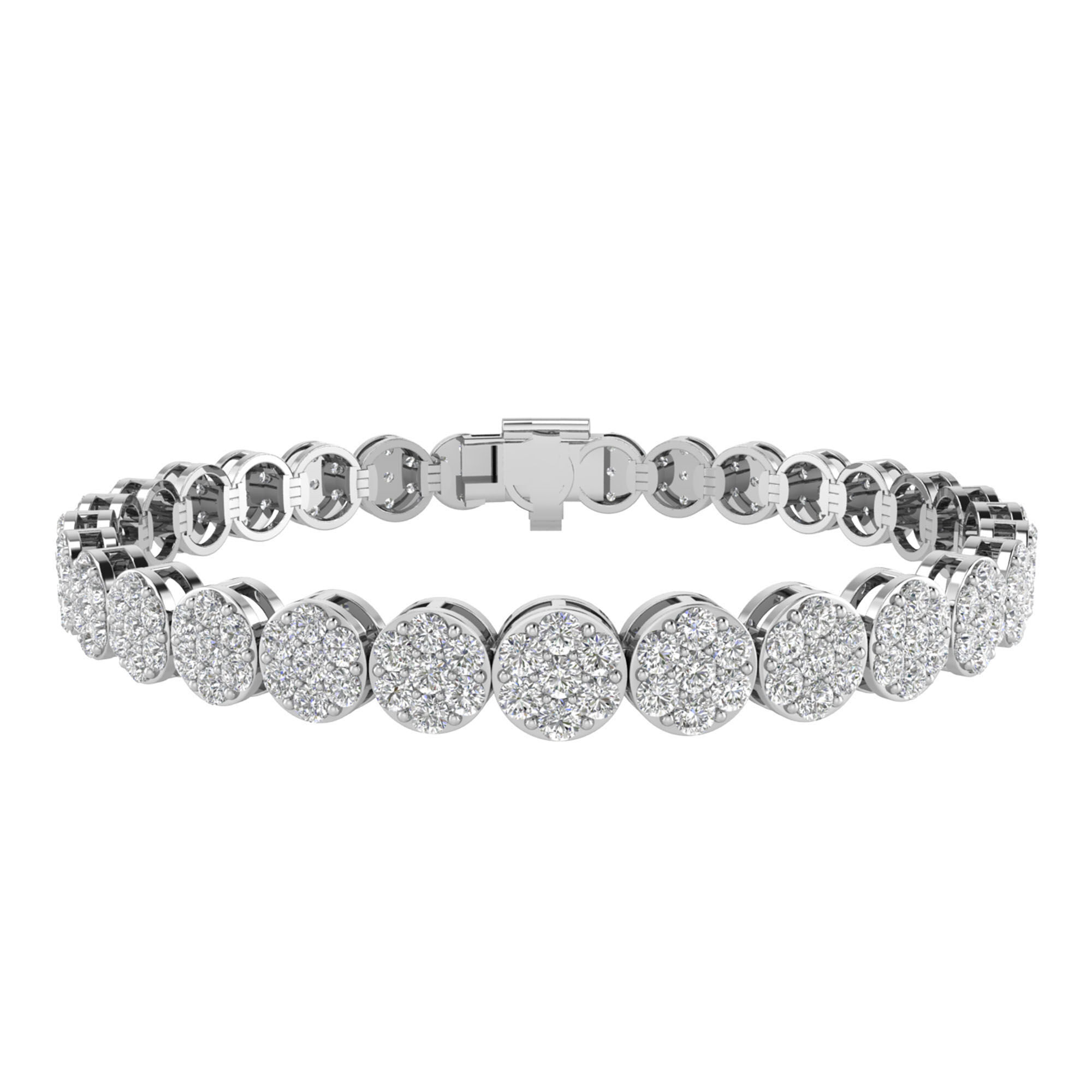 Buy Cluster Bracelet in 14k Gold / Diamond Cluster Bracelet / Unique Diamond  Layering Bracelet / Dainty Diamond Bracelet / Gift for Her Online in India  - Etsy