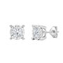 Lab Grown Diamond Round Illusion Stud Earrings in 10K White Gold &#40;1/2 ct. tw.&#41;