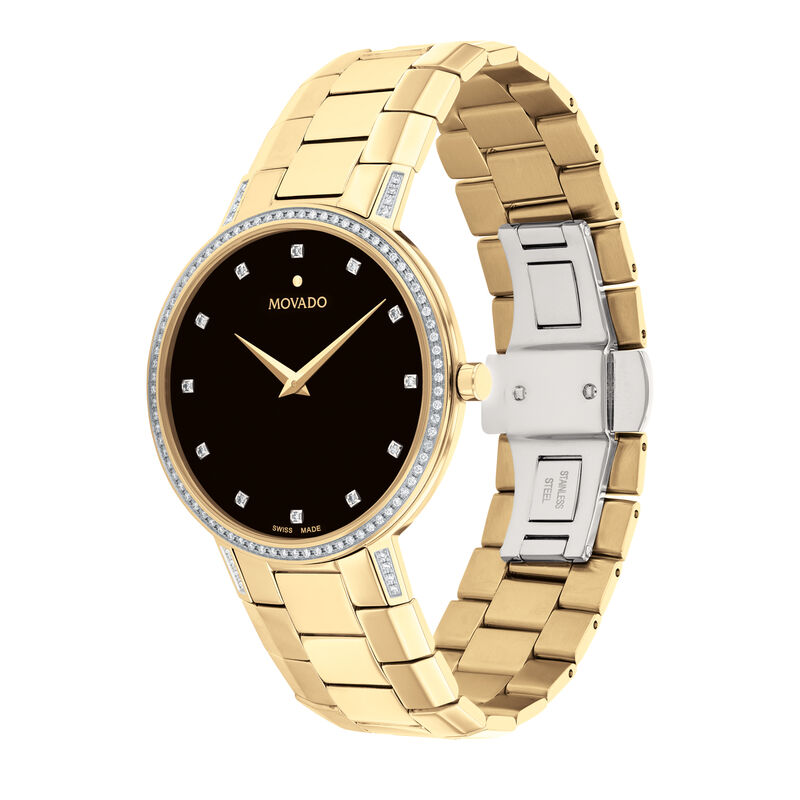 Men&#39;s Faceto Watch in Yellow Gold-Tone Stainless Steel, 39MM