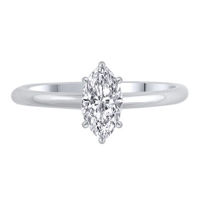 lab grown diamond solitaire marquise engagement ring (1 1/2 ct.)