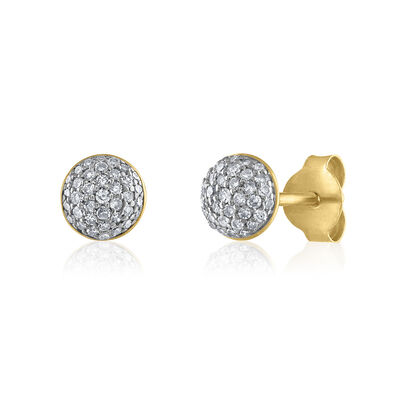 Round Diamond Earrings in 14K Yellow Gold (1/5 ct. tw.)