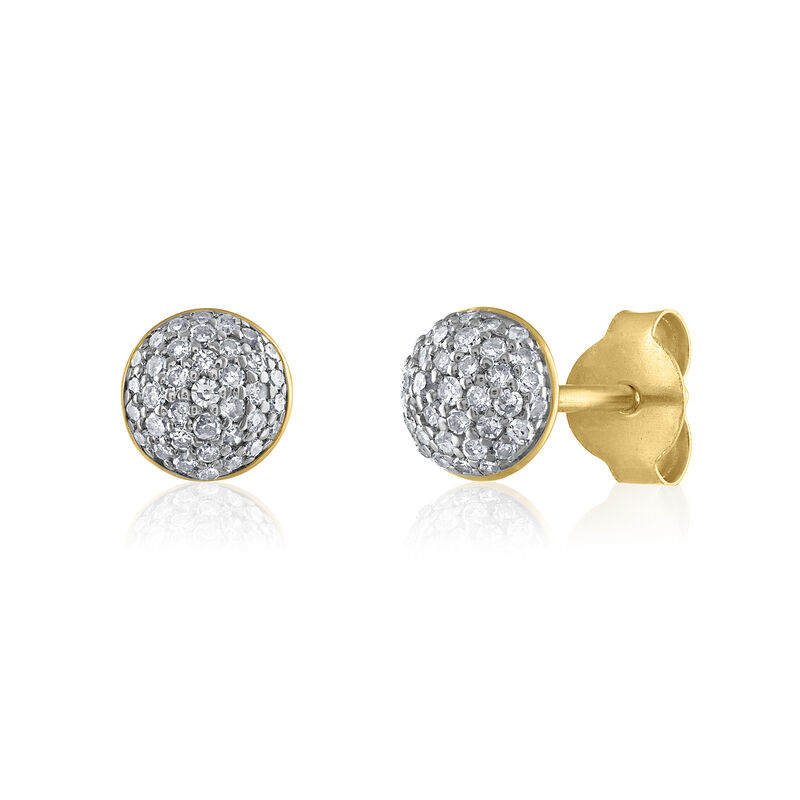 Round Diamond Earrings in 14K Yellow Gold &#40;1/5 ct. tw.&#41;