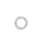 Diamond Circle Single Stud Earring in 10K White Gold