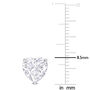 Heart-Shaped Lab-Created Moissanite Stud Earrings in Sterling Silver &#40;4 ct. tw.&#41;