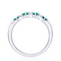 Lab-Created Emerald and Lab-Created White Sapphire Stack Ring in Sterling Silver