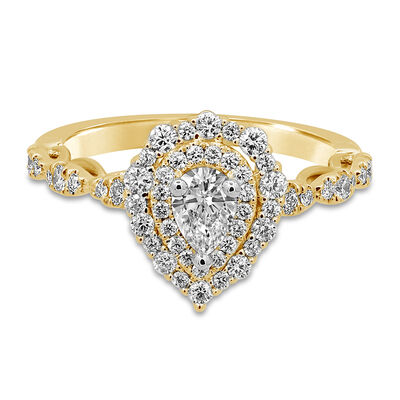 Charlize Pear-Shaped Diamond Engagement Ring in 14k Yellow Gold (1 ct. tw.)