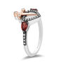 Evil Queen Diamond &amp; Garnet Ring in Sterling Silver &amp; 10K Rose Gold &#40;1/5 ct. tw&#41;