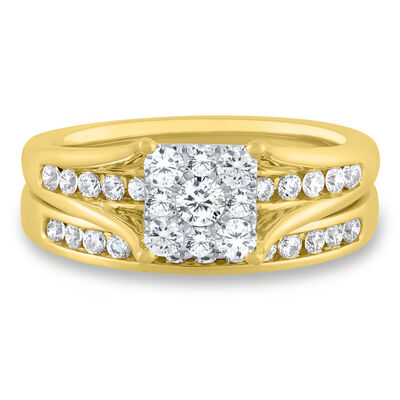 Composite Diamond Engagement Ring Set in 10K Gold (1 ct. tw.)