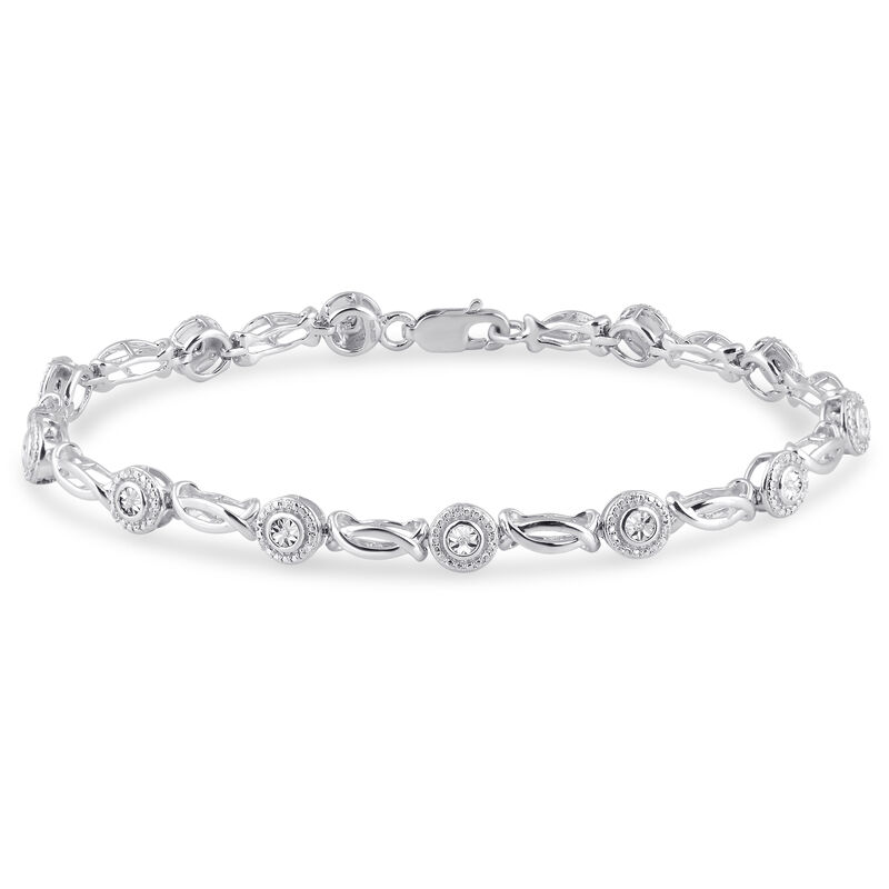 Diamond Bracelet in Sterling Silver &#40;1/10 ct. tw.&#41;