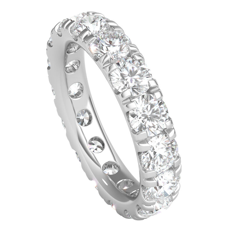 Lab Grown Diamond Wedding Band with Eternity Setting in 14K White Gold &#40;5 ct. tw.&#41;