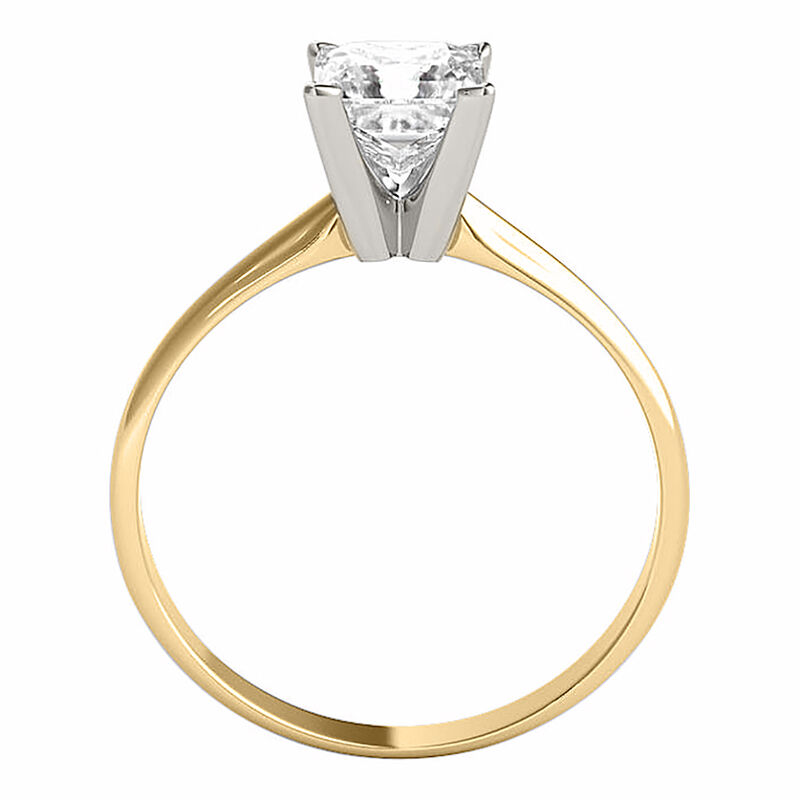 Princess-Cut Diamond Solitaire Engagement Ring in 14K Yellow Gold &#40;1 ct.&#41;