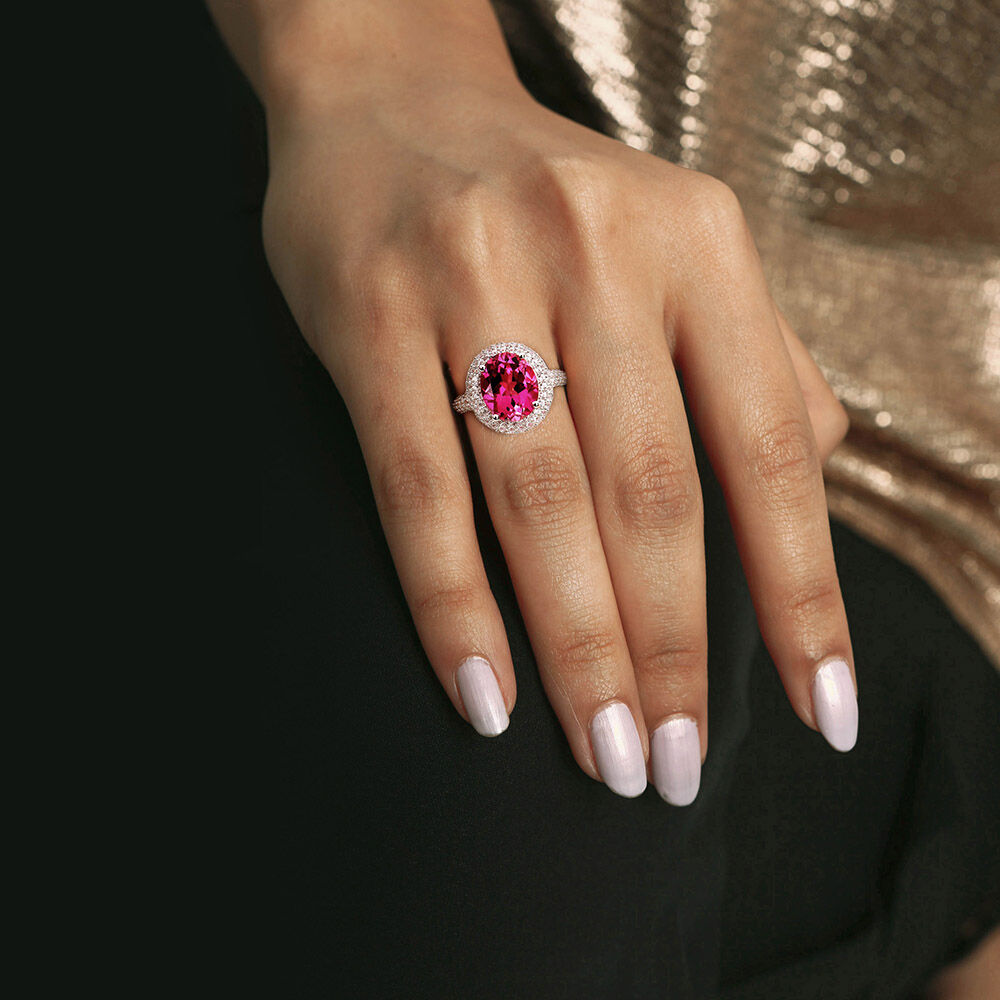 Fancy cut pink topaz engagement ring / Fiorella | Eden Garden Jewelry™