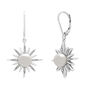 Freshwater Cultured Pearl &amp; Diamond Accent Earrings in Sterling Silver