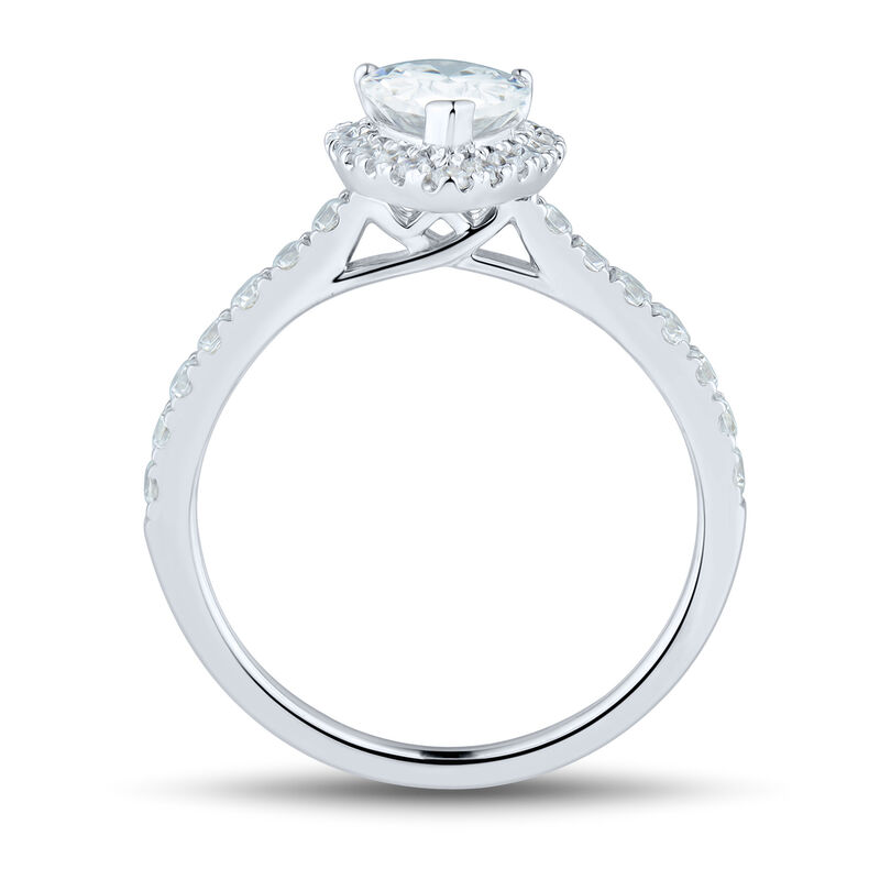 Lab Grown Diamond Engagement Ring with Pear Shape in 14k white gold &#40;1 1/4 ct. tw.&#41;