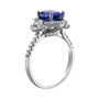 Oval Tanzanite &amp; Diamond Ring with Halo in 14K White Gold &#40;5/8 ct. tw.&#41;