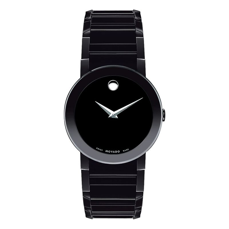 Sapphire Men&rsquo;s Watch in Black Ion-Plated Stainless Steel, 39mm