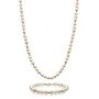 Freshwater Cultured Pearl Necklace &amp; Bracelet Set in 14K Yellow Gold