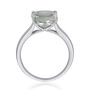 Princess-Cut Green Amethyst Ring in Sterling Silver
