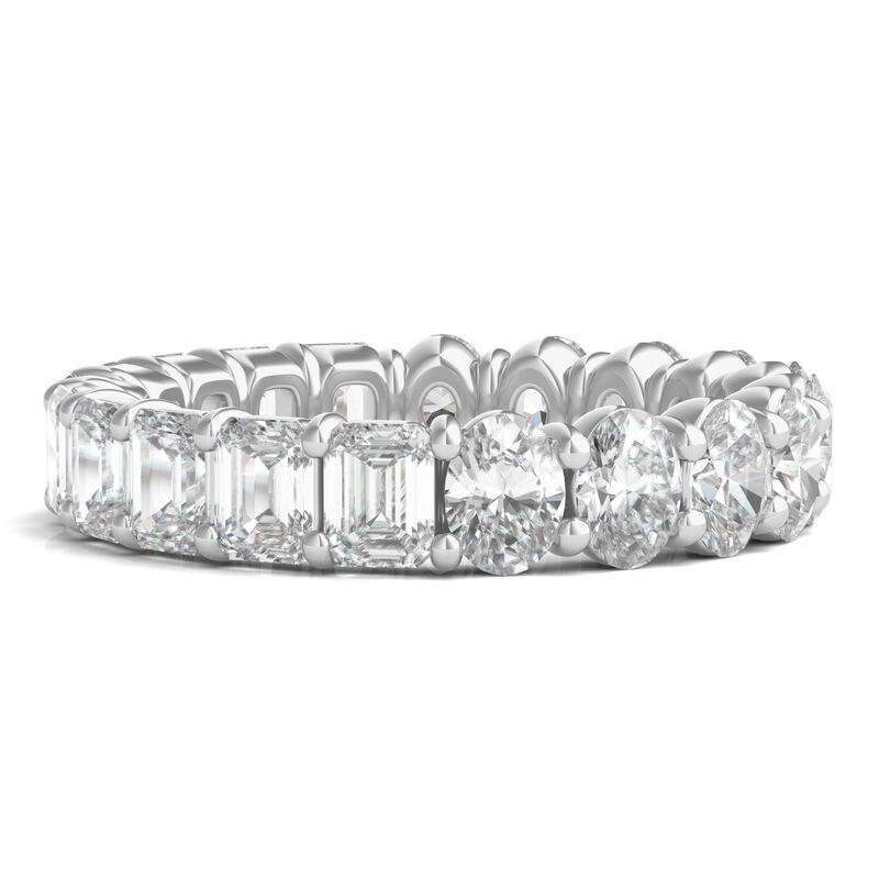 Oval and Emerald-Cut Lab Grown Diamond Eternity Band in 14k Gold &#40;4 ct. tw.&#41;