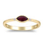 Ruby and Diamond Accent Stacking Ring in 10K Yellow Gold
