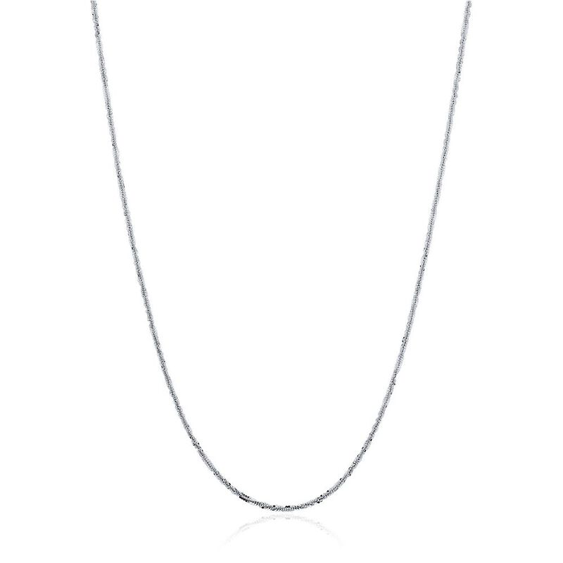 Criss Cross Chain in 14K White Gold, 22&quot;