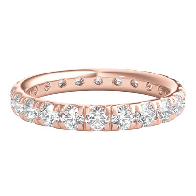 Lab Grown Diamond Comfort Fit Eternity Band in 14K Rose Gold (2 ct. tw.)