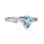 Aquamarine &amp; Diamond Ring in 10K White Gold