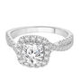 Round Halo Lab Grown Diamond Engagement Ring in 14K White Gold &#40;1 1/2 ct. tw.&#41;