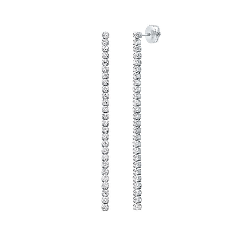 Lab Grown Diamond Dangle Earrings in 14K White Gold &#40;1 1/3 ct. tw.&#41;