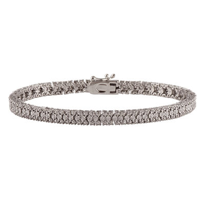 1/2 ct. tw. Diamond Bracelet in Sterling Silver