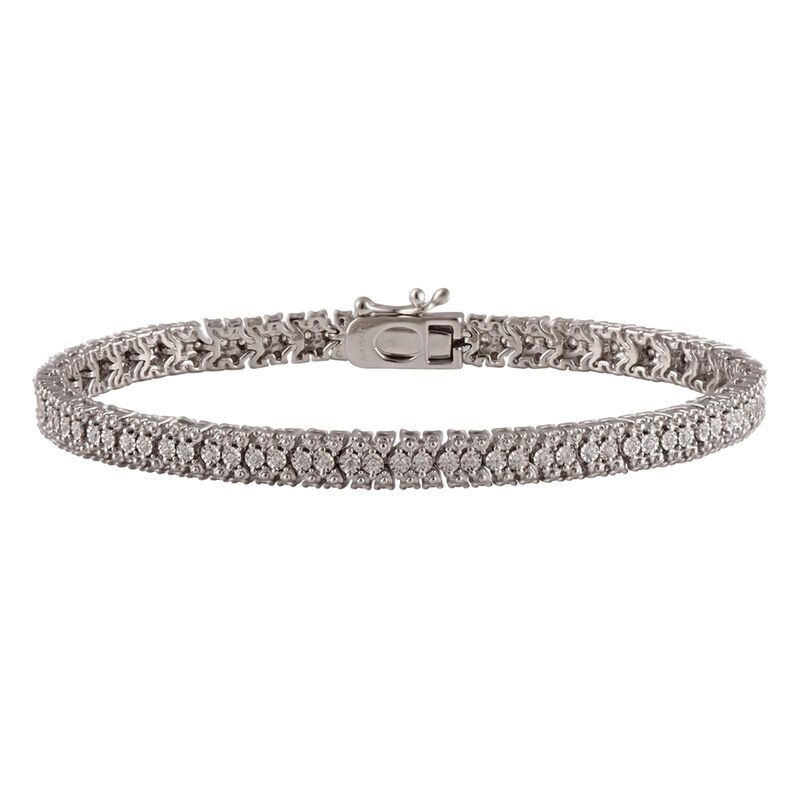 1/2 ct. tw. Diamond Bracelet in Sterling Silver