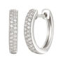 1/4 ct. tw. Diamond Hoop Earrings in 10K White Gold