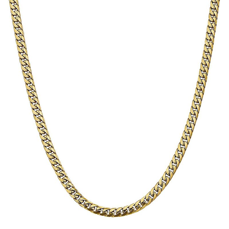 Domed Curb Chain in 14K Yellow Gold, 24&quot;