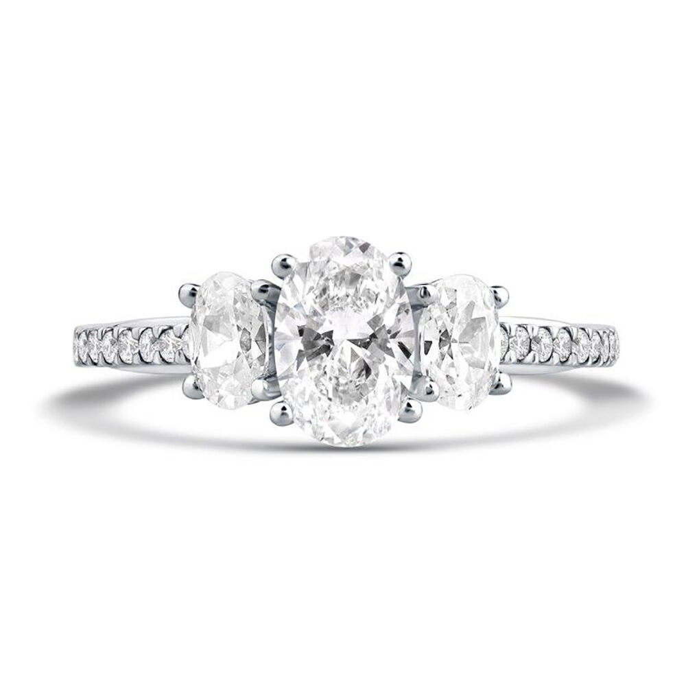 2 ct. tw. Bardot Emerald-Cut Lab Grown Diamond Engagement Ring | Platinum |  White | Size 9 | Jenny Packham - Yahoo Shopping