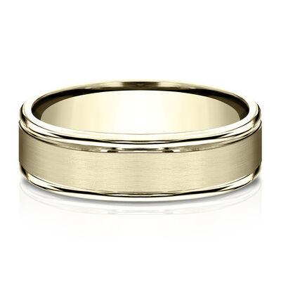 Men's Band in 10K Yellow Gold, 6MM