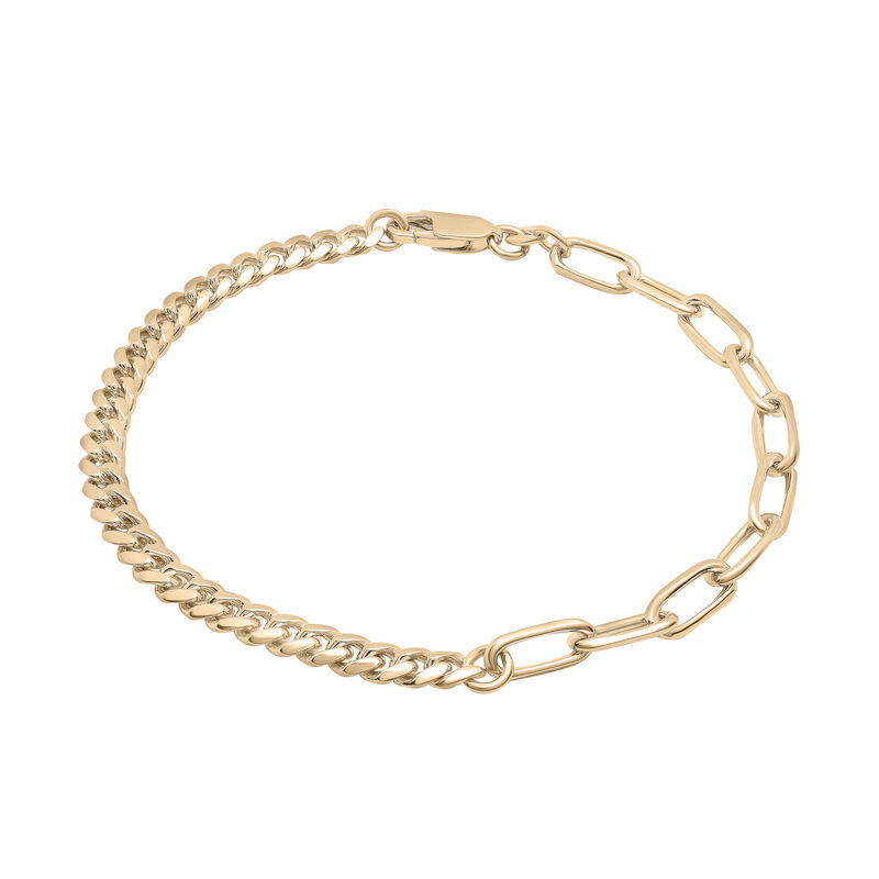 Laure by Aurate Curb and Paperclip Chain Bracelet