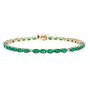 Emerald Bracelet in 10K Yellow Gold