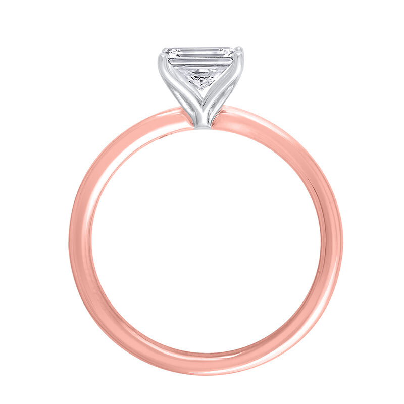 Lab Grown Diamond Princess-Cut Solitaire Engagement Ring in 14K Rose Gold &#40;1 ct.&#41;