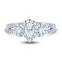 Lab Grown Diamond Pear-Shaped Engagement Ring with Split-Shank Band in 14K White Gold &#40;1 ct. tw.&#41;