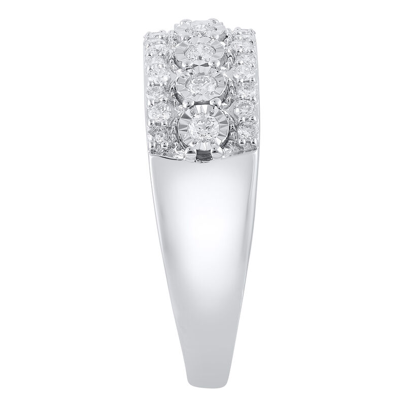 Lab Grown Diamond Multi-Row Wedding Band in 10K White Gold &#40;1/2 ct. tw.&#41;