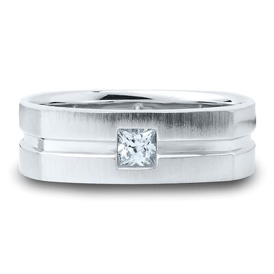 Men's 1/10 ct. tw. Diamond Ring in Sterling Silver