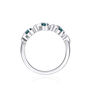  Lab Created Alexandrite &amp; White Sapphire Band in Sterling Silver