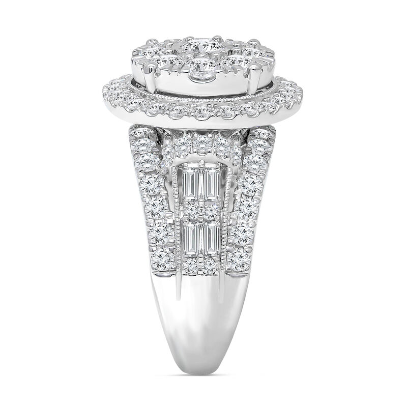 Lab Grown Multi-Diamond Engagement Ring in 10K White Gold &#40;3 ct. tw.&#41;